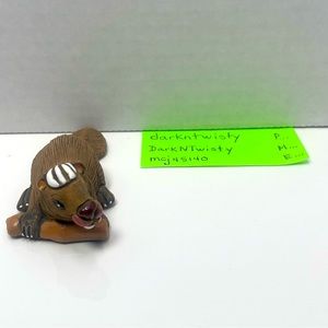 Vintage unique Casal Peru Pottery Terracotta hand carved Beaver sculpture